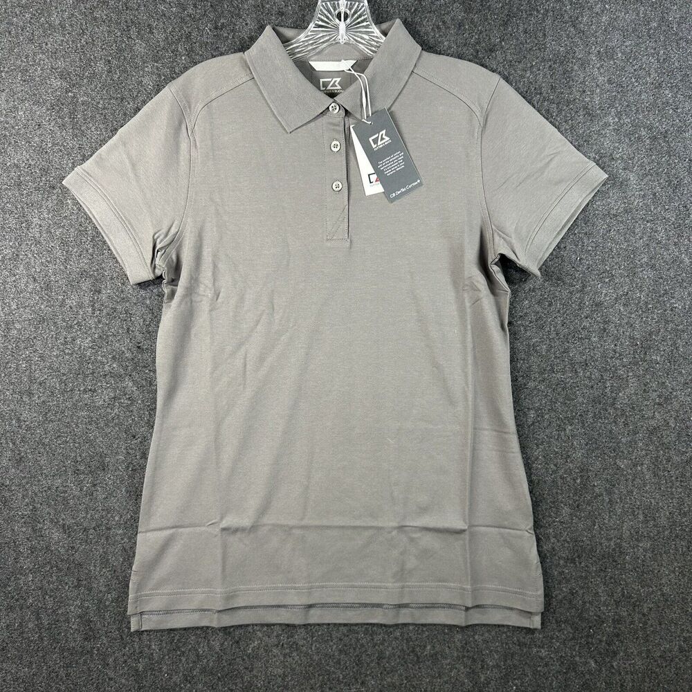Cutter & Buck Advantage Polo Shirt Women’s Medium Gray Tri-Blend Pique Golf NWT